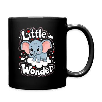 Kleines Wunder Elefantenkind - Tasse einfarbig - Schwarz - Rechts