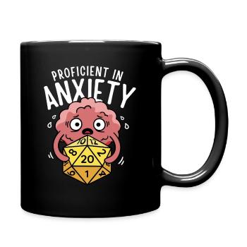 Proficient in Anxiety - Full Colour Mug - black - Right