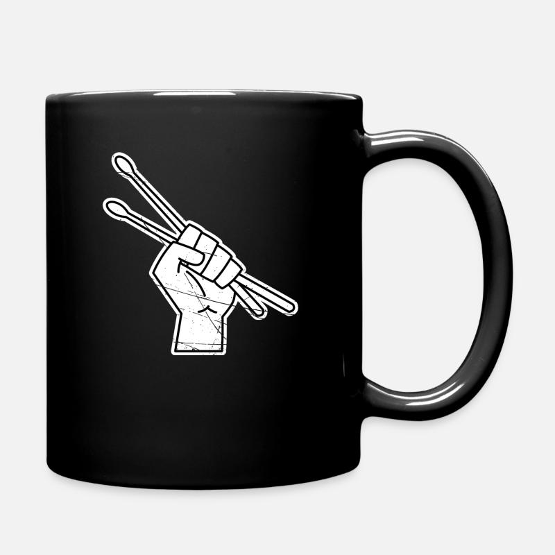 Drumsticks Drummer Drums Gift Band - Full Colour Mug - black
