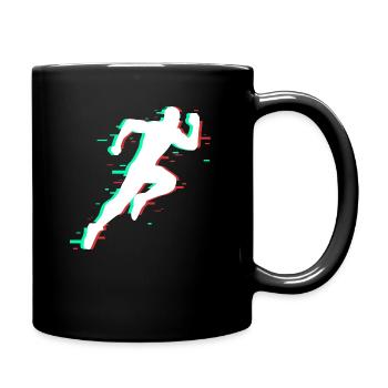 Runner sprinter running gift sport run sprint - Full Colour Mug - black - Right
