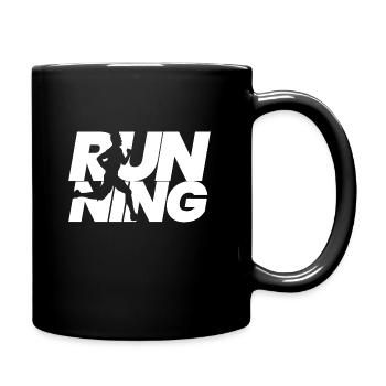 Running runner running gift jogging Jogger sport - Full Colour Mug - black - Right