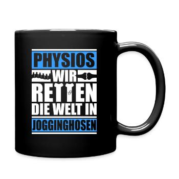 Physiotherapeut Physio Therapie - Tasse einfarbig - Schwarz - Rechts