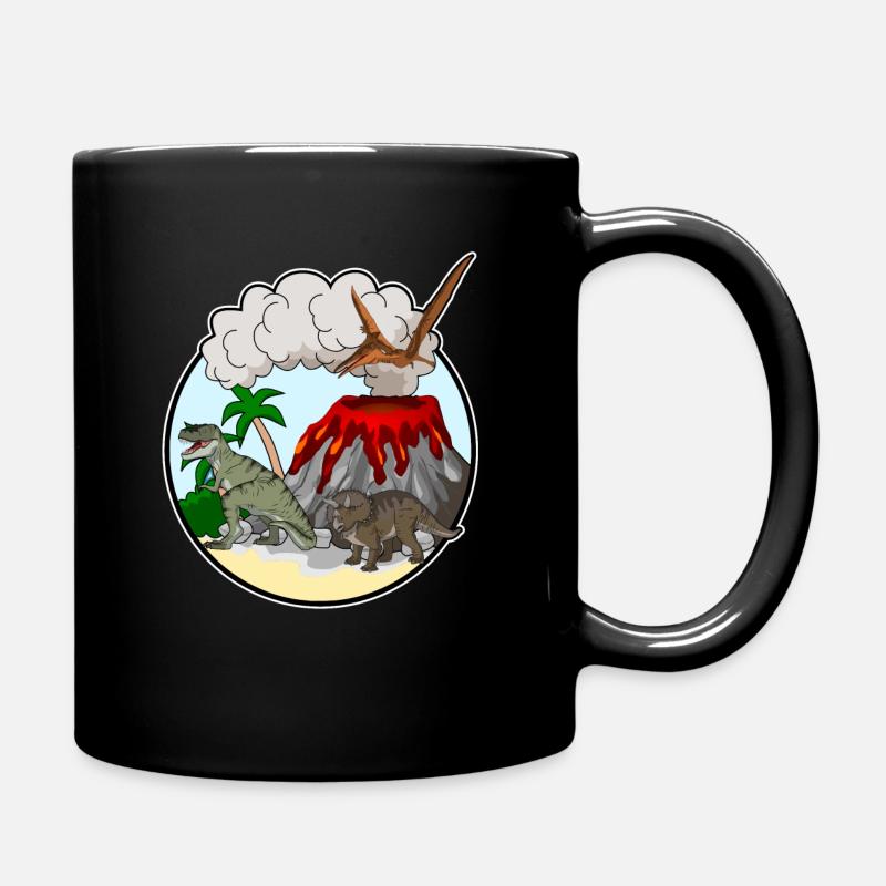 Dinosaurier Dino - Tasse einfarbig - Schwarz