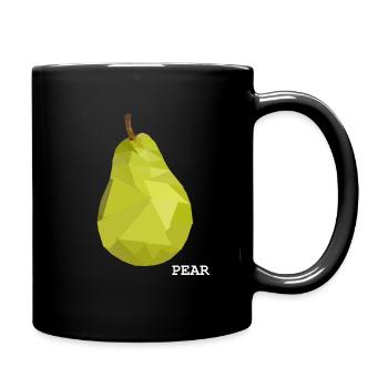 Pear - Triangle Pear for Fruit Lovers - Full Colour Mug - black - Right