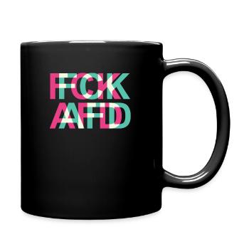 FCK AFD NZS Contre le racisme Fascisme Glitch - Mug uni - noir - Droite