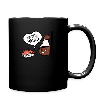 You are my Soymate Sushi Japan Kawaii Liebhaber Ge - Tasse einfarbig - Schwarz - Rechts
