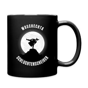Waschechter Schluchtenscheisser Dialekt Österreich - Tasse einfarbig - Schwarz - Rechts