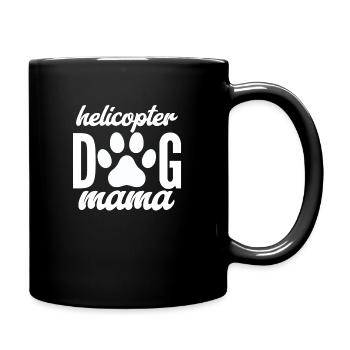 Helicopter Dog Mama - Full Colour Mug - black - Right