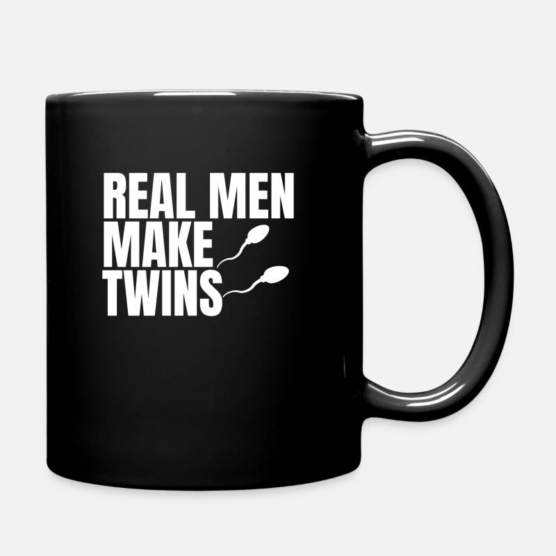 Real Men Make Twins - Full Colour Mug - black