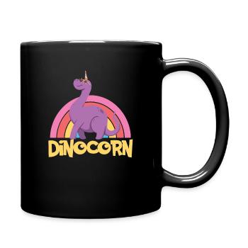 Dino Licorne - Mignon Dinocorne - Mug uni - noir - Droite