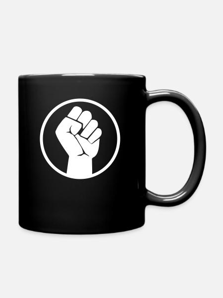 Fist and circle - Full Colour Mug - black