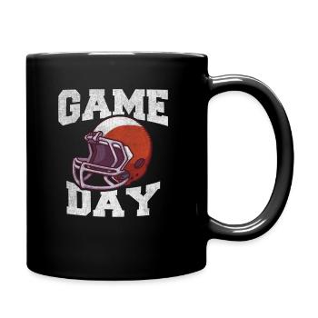 Casque de football de jour de match Vintage American Football - Mug uni - noir - Droite