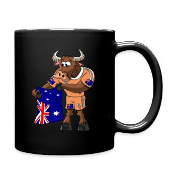 Éventail d’Australie Taureau - Mug uni - noir - Droite
