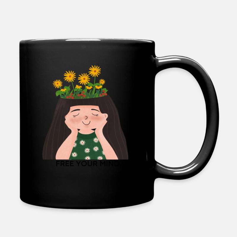 FREE YOUR MIND - Full Colour Mug - black