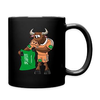 Arabie Saoudite Fan Taureau - Mug uni - noir - Droite