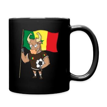 Stier Fan Senegal - Tasse einfarbig - Schwarz - Rechts