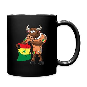 Senegal Fan Stier - Tasse einfarbig - Schwarz - Rechts