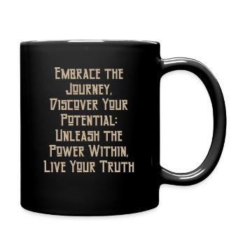 Text Design - Full Colour Mug - black - Right