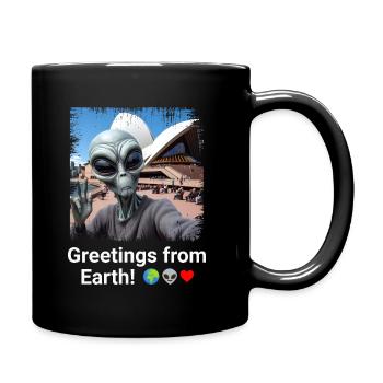 Aliens Down Under - Opera House Encounter - Full Colour Mug - black - Right