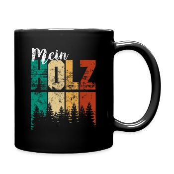 Jäger Bergsteiger Wanderer - Tasse einfarbig - Schwarz - Rechts