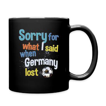 Désolé pour ce que j’ai dit quand l’Allemagne a perdu - Mug uni - noir - Droite
