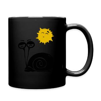 Join liebt die Sonne - Tasse einfarbig - Schwarz - Rechts