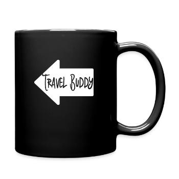 Travel Buddy Travel Friends Holiday World Trip Idea - Full Colour Mug - black - Right