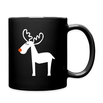 Elch - Tasse einfarbig - Schwarz - Rechts