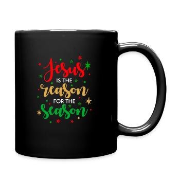 Jesus is the reason for the season - Full Colour Mug - black - Right