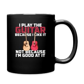 Guitar saying guitarist music dear musician - Full Colour Mug - black - Right