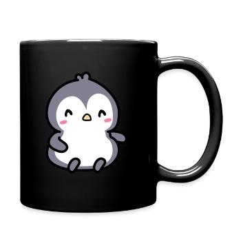 mignon petit pingouin mignon été s'asseoir idée - Mug uni - noir - Droite