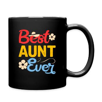 Beste Tante aller Zeiten - Tasse einfarbig - Schwarz - Rechts