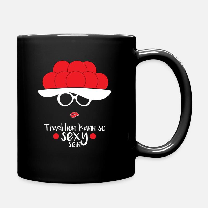 Schwarzwaldmädel Schwarzwald Bollenhut Geschenk - Tasse einfarbig - Schwarz
