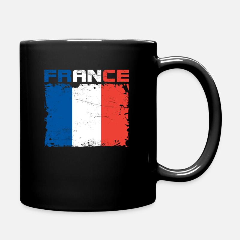 Frankreich Flagge - Tasse einfarbig - Schwarz