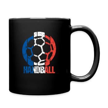 Frankreich Handball - Tasse einfarbig - Schwarz - Rechts