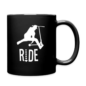 Ride Stunt Scooter Jungen Tretroller Roller Jungen - Tasse einfarbig - Schwarz - Rechts