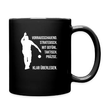 Born To Boule Petanque Boccia Herren Boule Spielen - Tasse einfarbig - Schwarz - Rechts