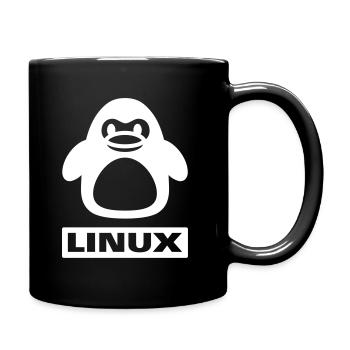 penguin linux - Full Colour Mug - black - Right