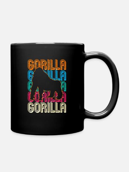 Gorilla - Full Colour Mug - black