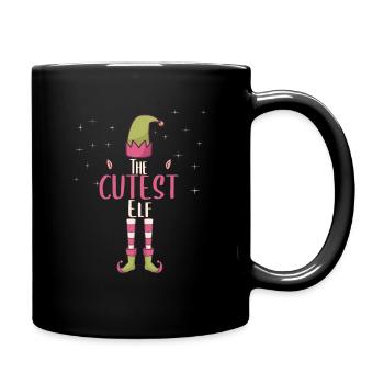 Cute elf costume elf family gift - Full Colour Mug - black - Right
