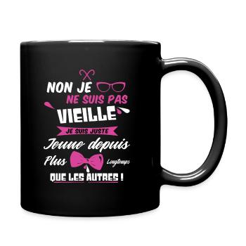 Non je ne suis pas vieille t-shirt femme humour - Mug uni - noir - Droite