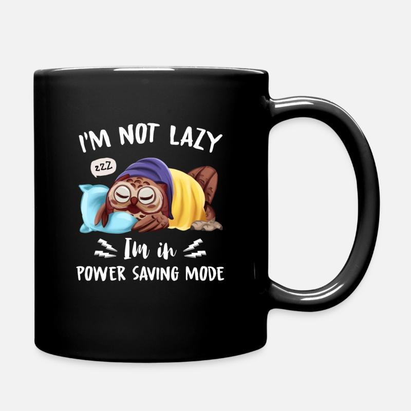 Dans l’urgence Lazy Dans La Mode Power Saving Sommeil fatigué - Mug uni - noir