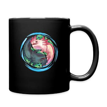 Axolotl Ying Yang - Tasse einfarbig - Schwarz - Rechts