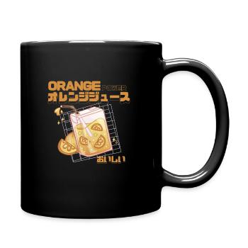 Orange Juice Drink Kawaii Anime Manga Japanese - Tasse einfarbig - Schwarz - Rechts