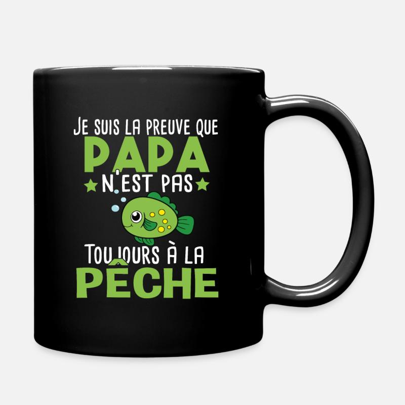 Papa Pêche Pêcheur Bébé Nourrisson Naissance - Mug uni - noir