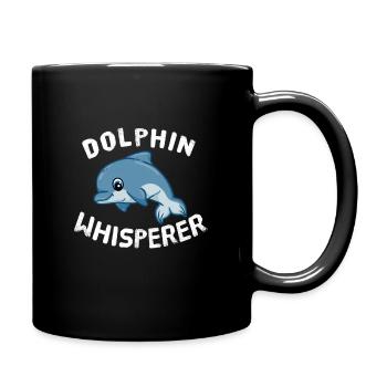 Funny Dolphin Lover Dolphin Whisperer - Full Colour Mug - black - Right