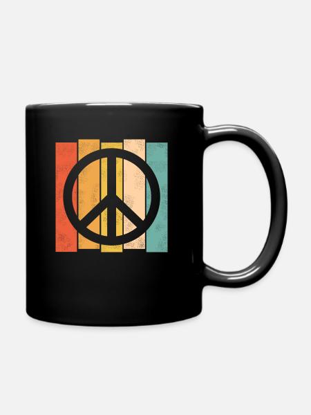Gegen Krieg - Tasse einfarbig - Schwarz