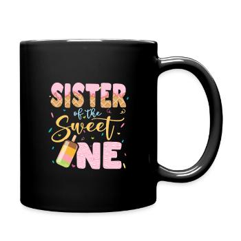 Eiscreme Liebhaber Geschwister Sprüche Schwester - Tasse einfarbig - Schwarz - Rechts