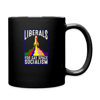 Liberals For Gays Space Socialism - Full Colour Mug - black - Right