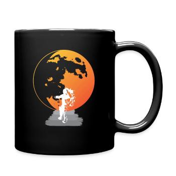 Astronaute du système solaire Planète Terre - Mug uni - noir - Droite